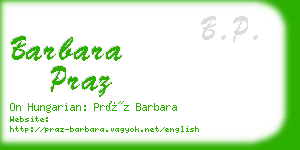 barbara praz business card